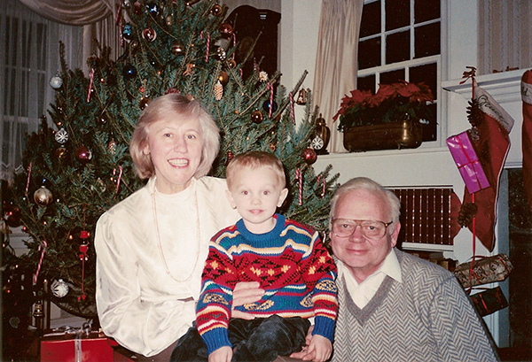 Christmas 1990 on Long Island with my grandparents