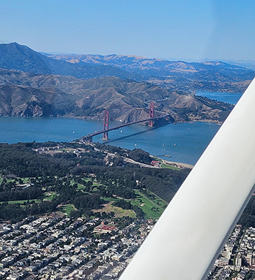 One of my first 'Bay Tours' as a private pilot over San Francisco in 2024