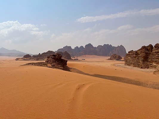 The Wadi Rum desert in Jordan in 2023