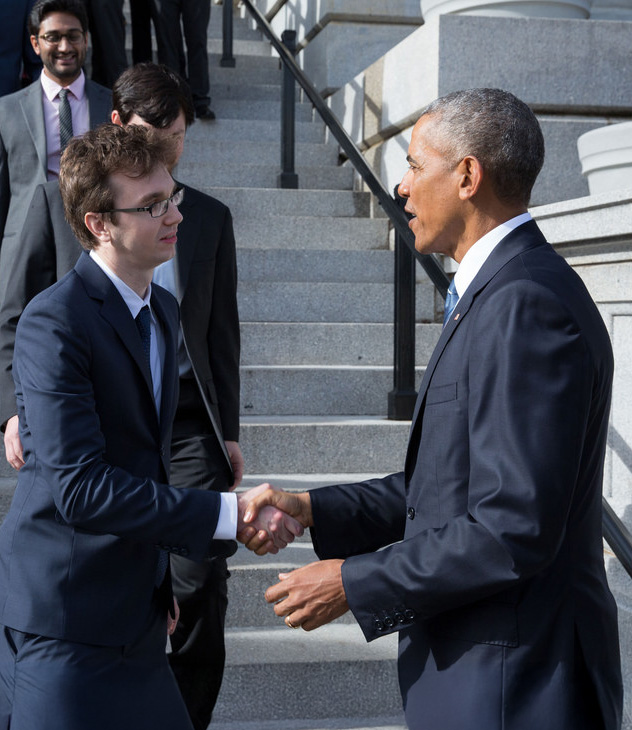 President Obama shaking my hand (as part of USDS) in January 2017